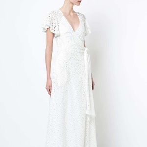 PatBO from Bhldn white wrap dress size 4